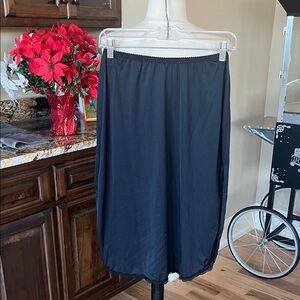 Vintage Black Nylon Half Slip Wonens Medium